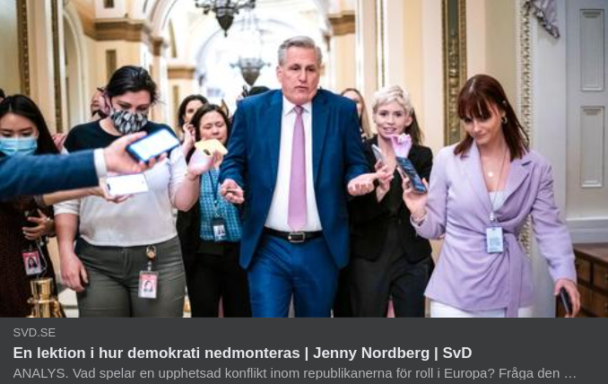Demokratilektion Av Jenny I SvD