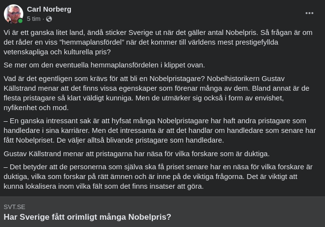 Forskningsnäsa För Nobelpris..