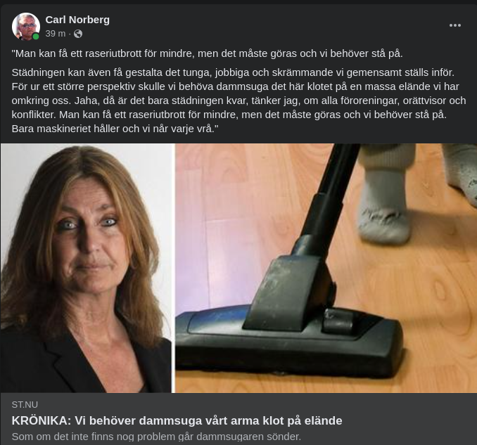 Kloteländesdammsugning I ST