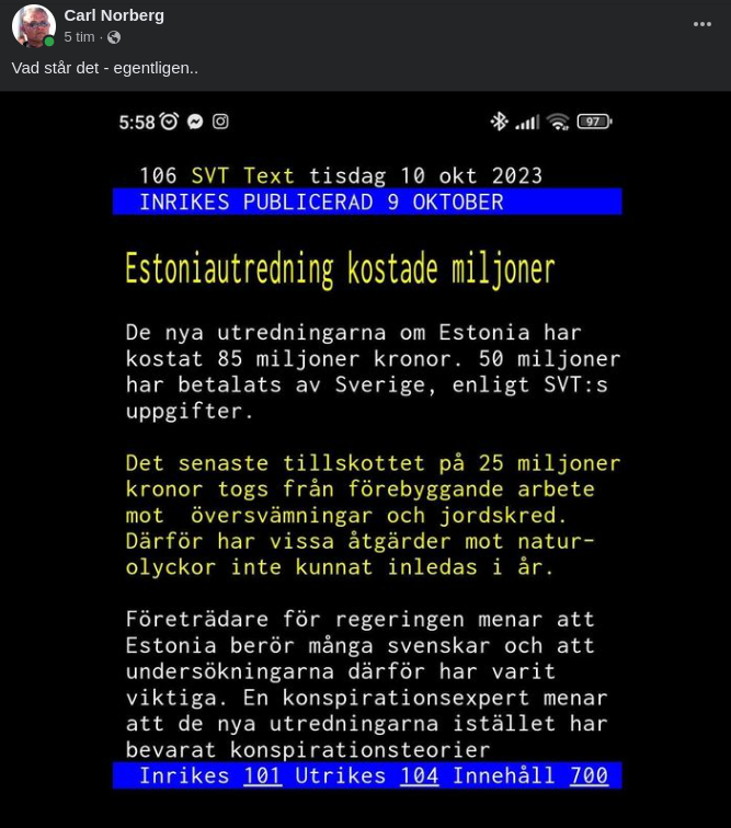 Konspirationsteoribevarande Estoniaundersökningar