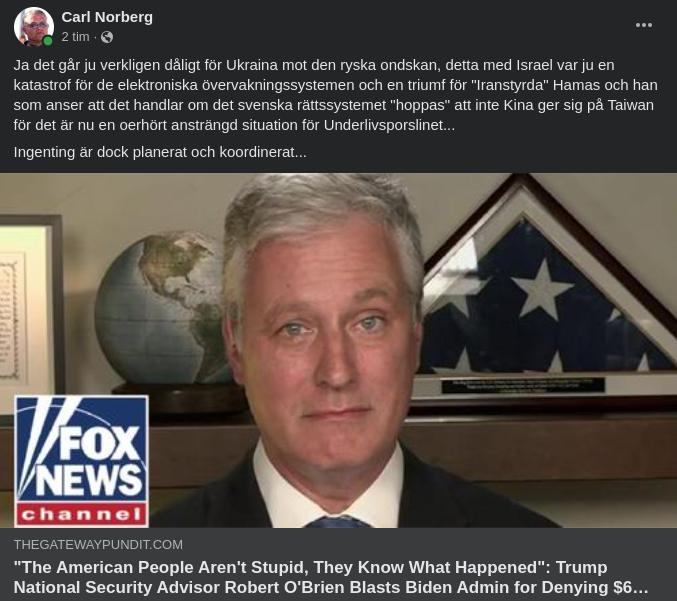 Robert Hoppas Utan Planering & Koordination..