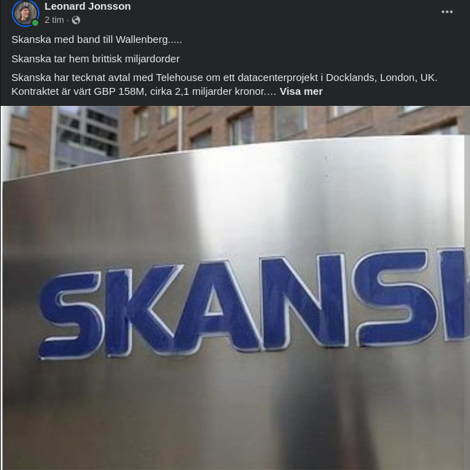 Brittisk Miljardorder För Skanska