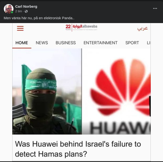 Huawei, Hamas & En Elektronisk Panda..