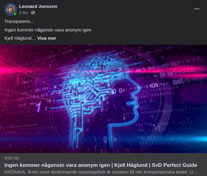 Digitalt Ickeanonymt I SvD