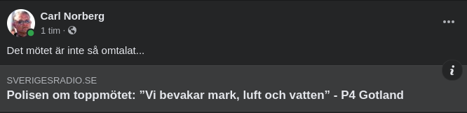 Medialt Ouppmärksammat Toppmöte I Visby