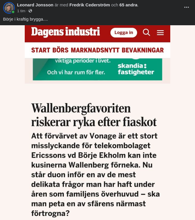 Ericsson, Börje & Vonage