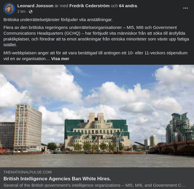 Hudfärgsdiskriminerande Underrättelseorganisationer