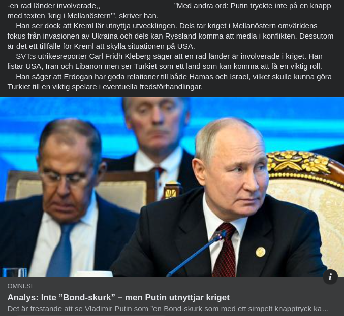 Utnyttjande Putin & En Rad Länder Involverade
