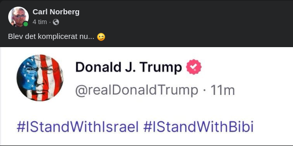 Trump Står Med Israel & Bibi