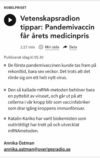 Nobel Medicinpristippande