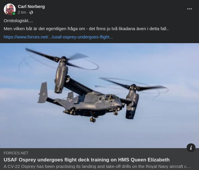 Ornitologiskt Fartygstränande