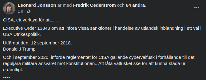 CISA & Executive Order 13848