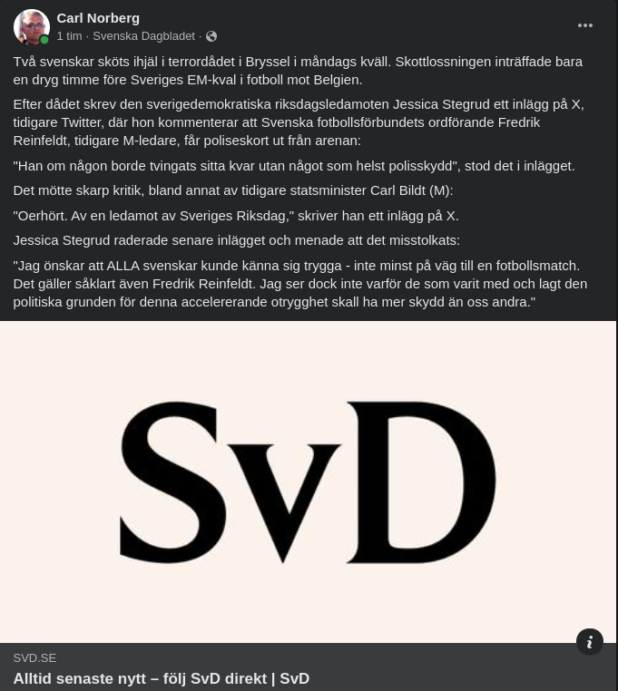 Fotboll, Reinfeldt, SD & Alla Svenskars Trygghet