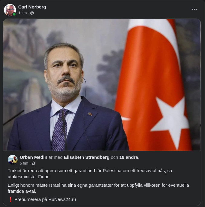Turkiet Redo Som Garantland För Palestina