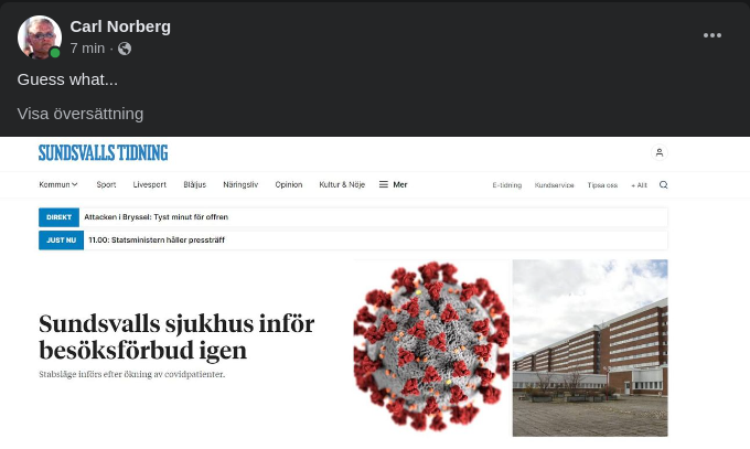 Sundsvalls Sjukhus Inför Besöksförbud Igen