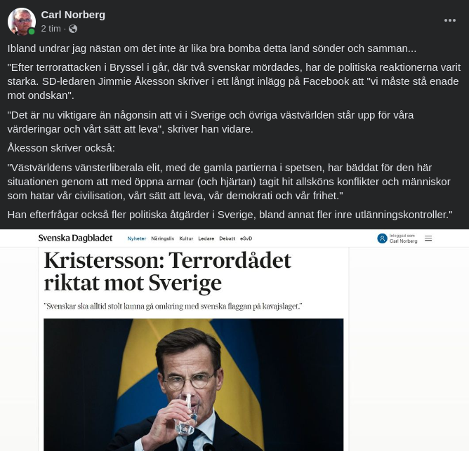 Svenska Politiska Reaktioner..