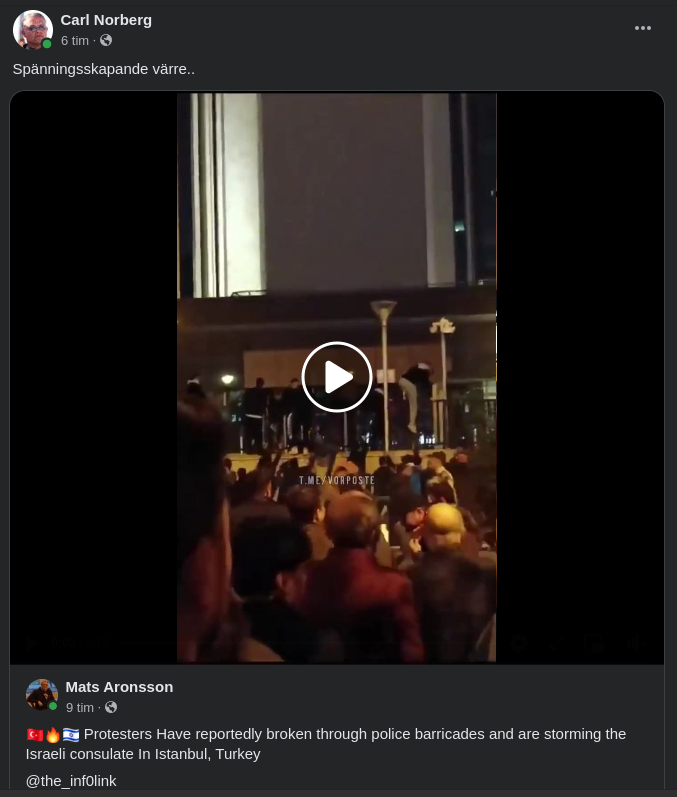 Israels Konsulat I Istanbul Stormat