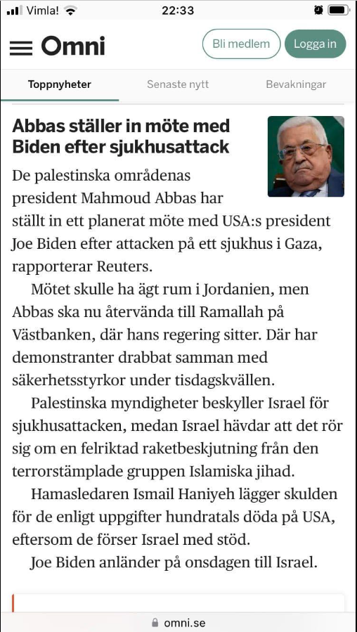 Abbas Ställer In Underlivsporslinsmöte