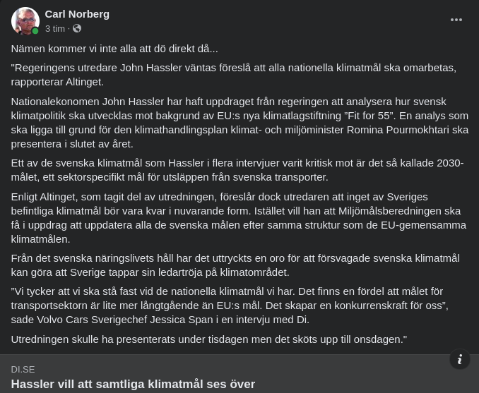 Översyn Av Svenska Klimatmål