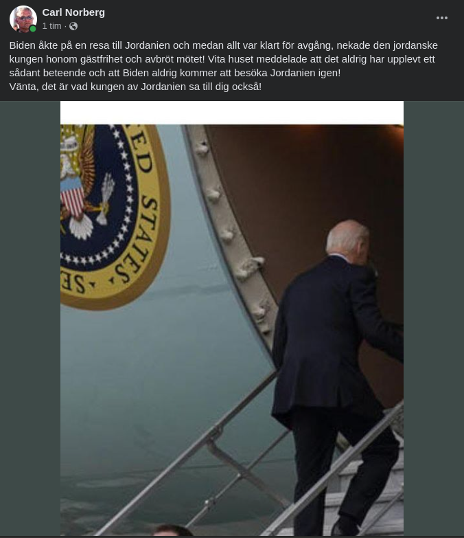 Jordaniens Kung Nekade Underlivsporslinsmöte