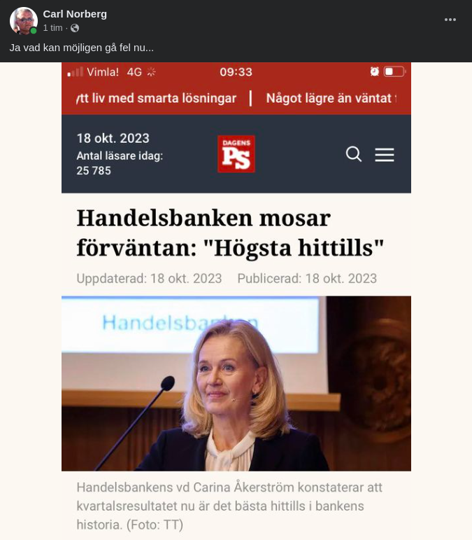 Historiskt Bästa Kvartal För Handelsbanken