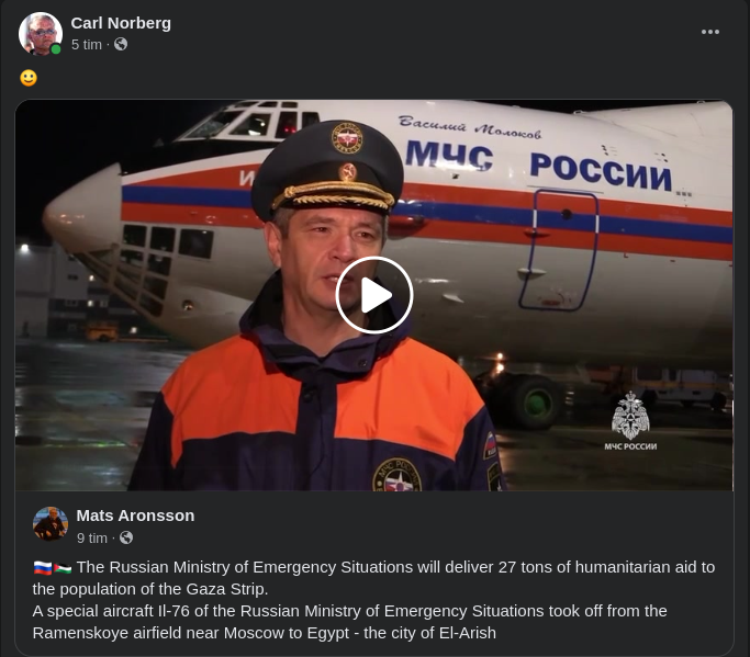 27 Ton Rysk Humanitär Hjälp Till Gaza