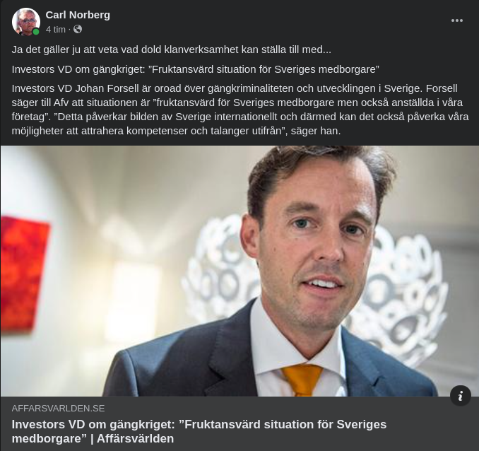 Investors VD & Gängkriget..