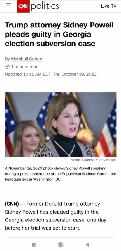 Powell Erkänner Dagen Innan Rättegång