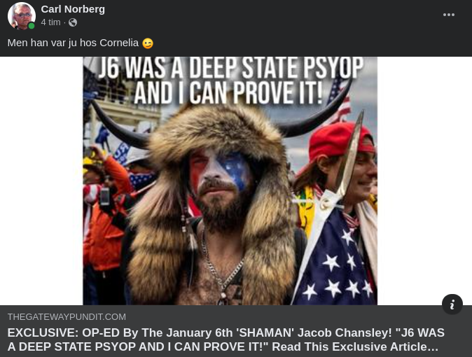 J6-Shamanen Hävdar Djup Stat Psyop