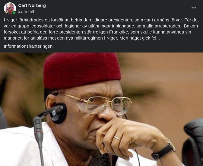 Fritagningsförsök Avvärjt I Niger