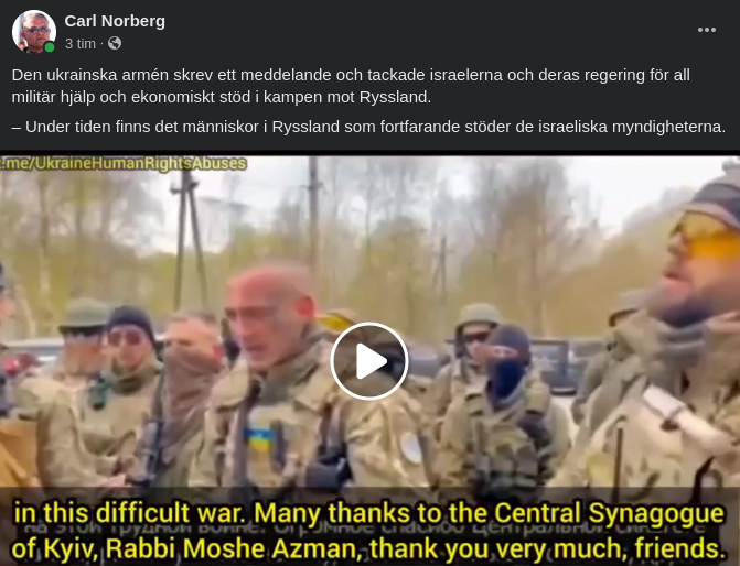 Ukrainskt Tack För Militär Hjälp Mot Ryssland