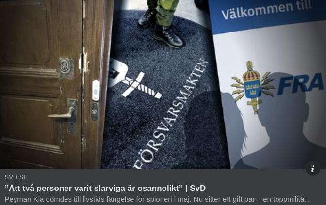 Underrättelsetjänstnytta?