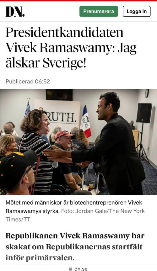 Sverigeälskande Presidentkandidat
