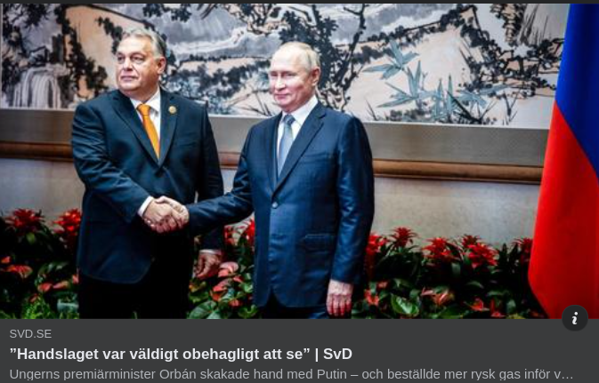 Obehagligt Skådat Handslag I SvD