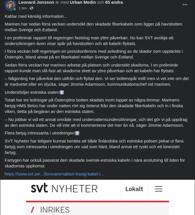 Kabelundersökande Marin