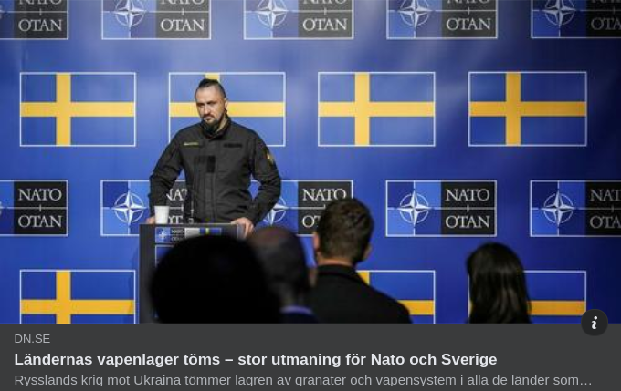 Lagertömmande Ukrainakrig