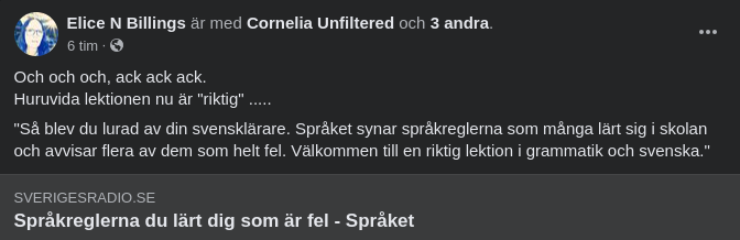 Felaktiga Språkregler