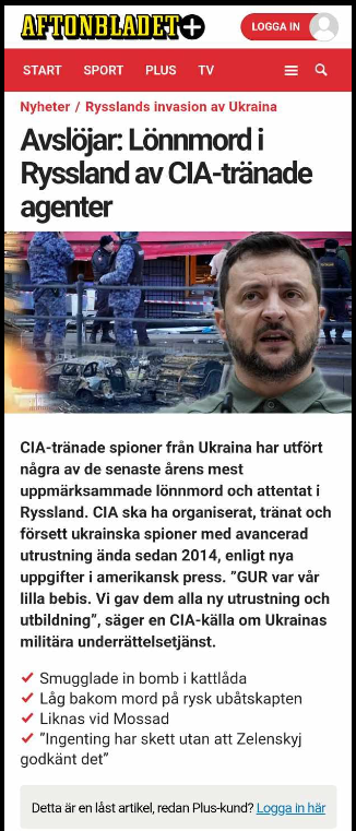 Lönnmord I Ryssland Av CIA-Tränade Ukrainska Spioner