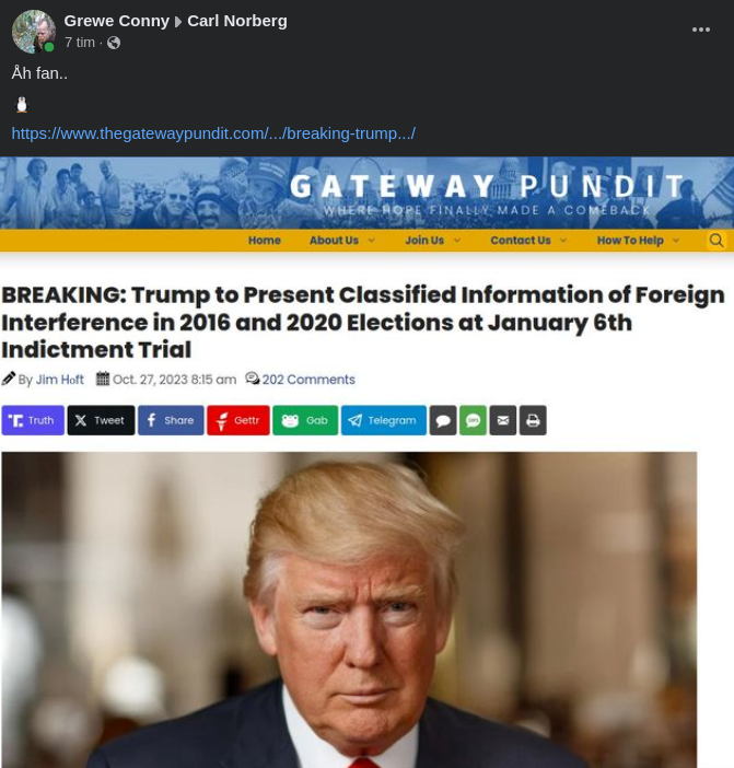 Trump & Klassificerad Information Om Främmande Valpåverkan