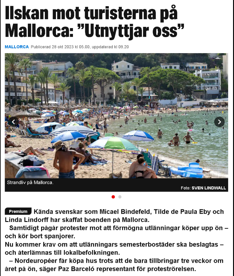 Turistutnyttjat Mallorca