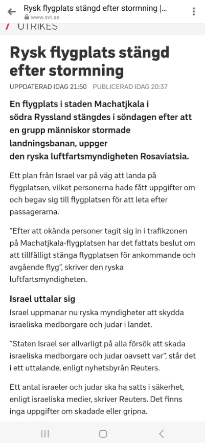 Rysk Flygplats Stormad & Stängd