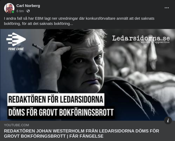 Grovt Bokföringsbrottsdömd Redaktör