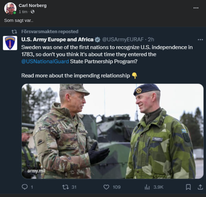 Svensk-Amerikansk Militärrelation