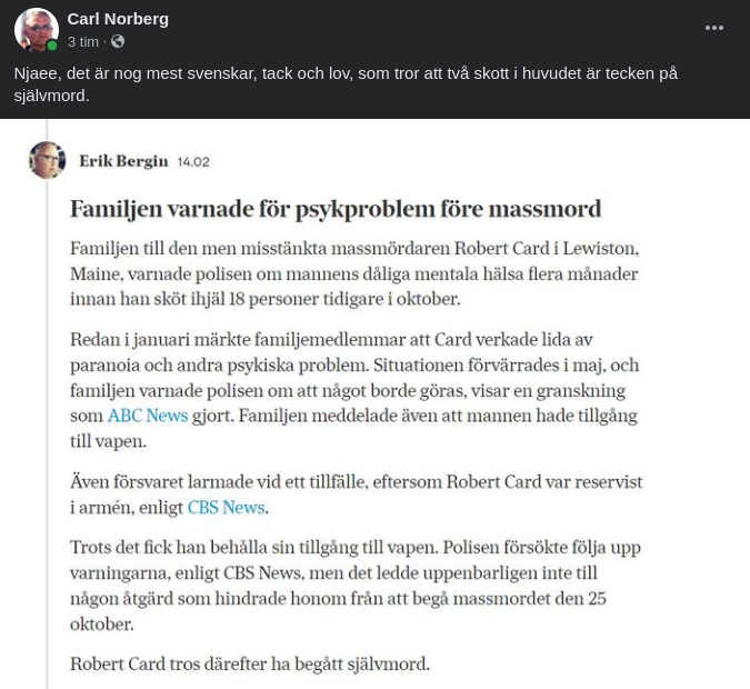 Psykproblem, Massmord & Självmord