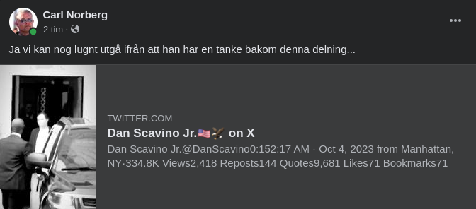 Scavino Twittrar På X