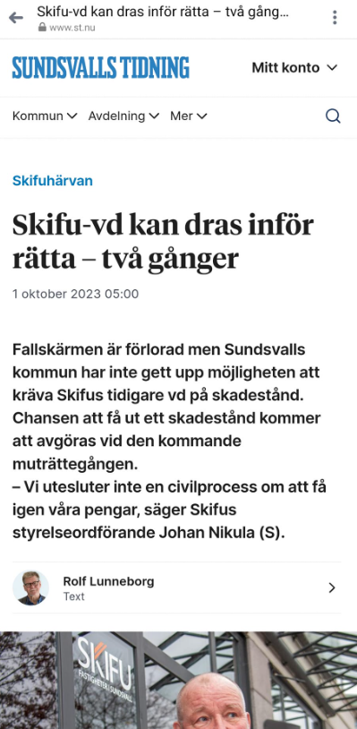 Juridisk Dubbelexponering För Skifu-VD