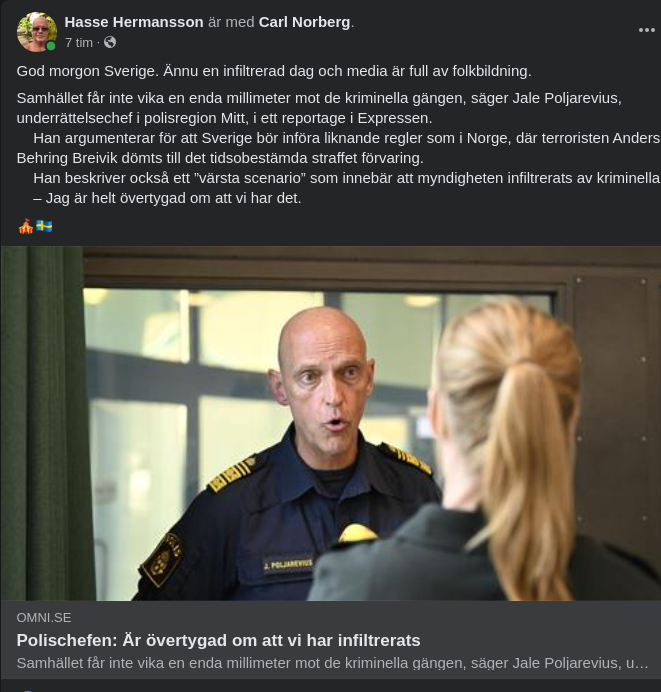 Infiltrationsövertygad Polischef