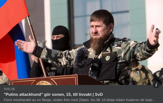 Tjetjeniens Kadyrov I SvD