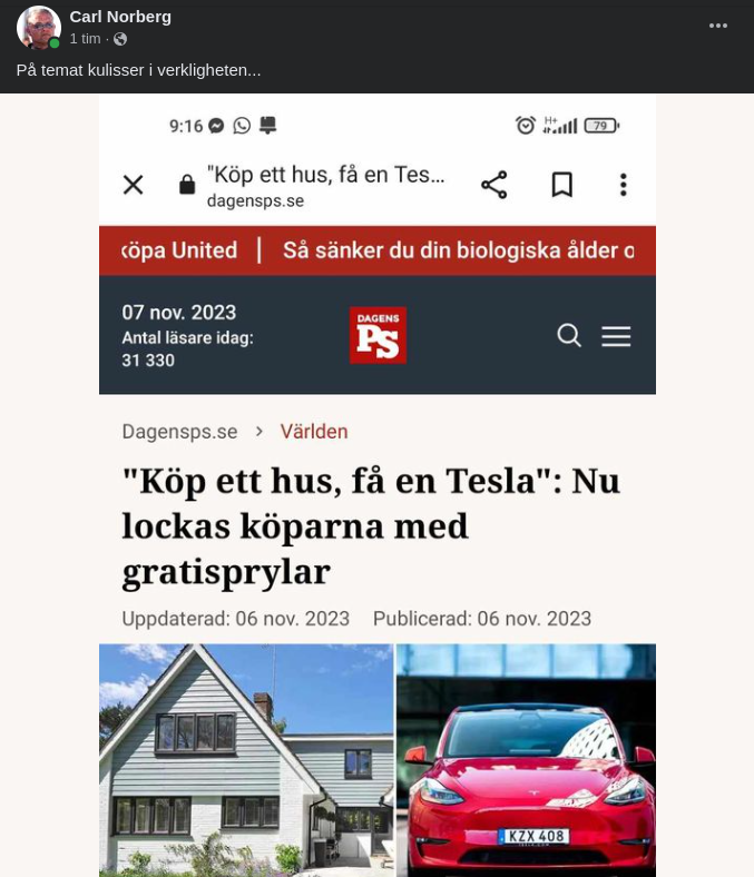 Köp Ett Hus & Få En Tesla..