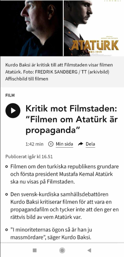 Atatürk-Propaganda Enligt Kurdo Baksi